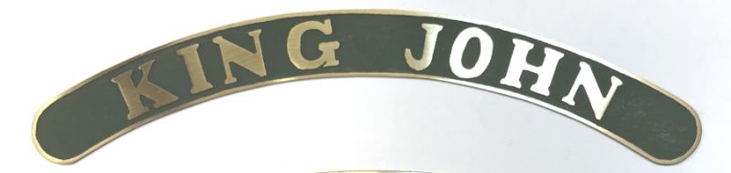 King John Etched Name Plate